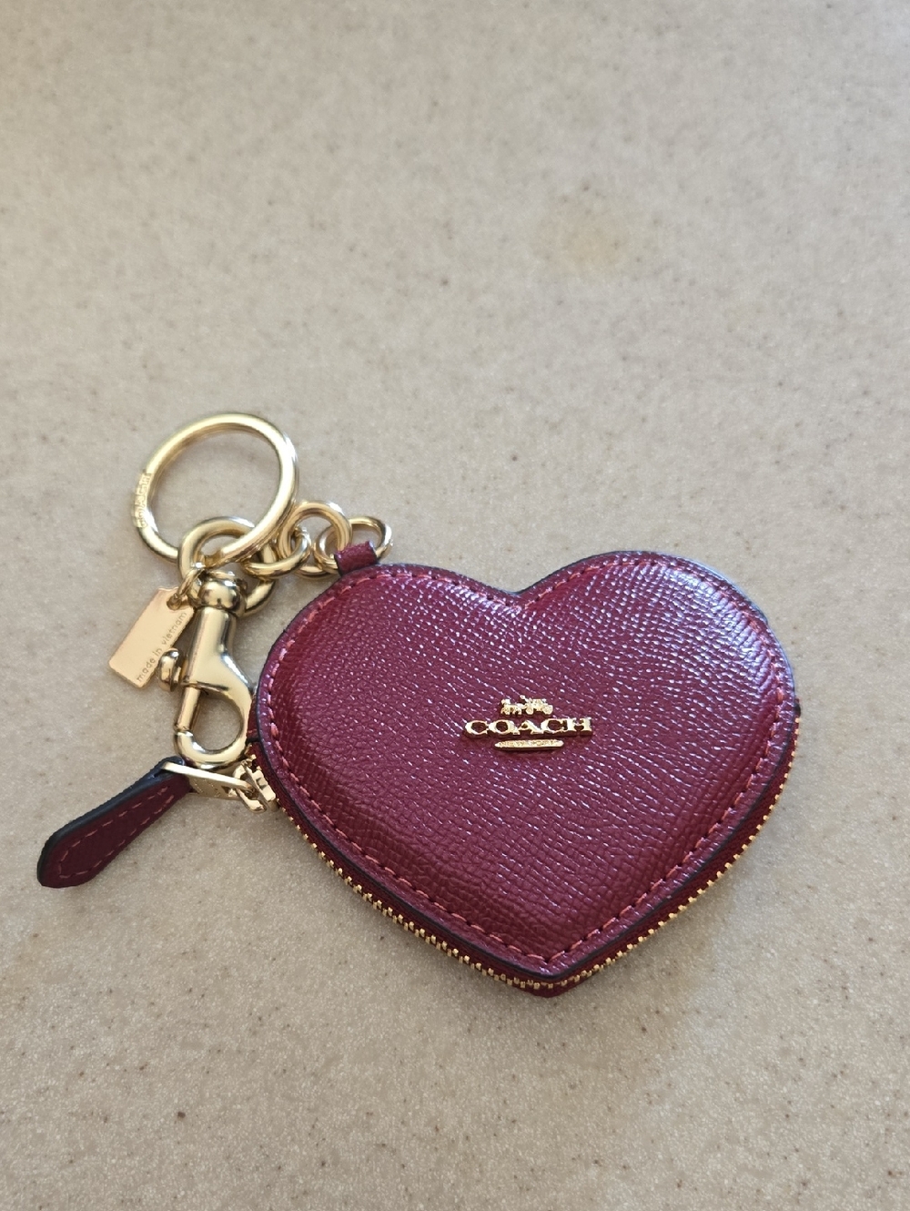 Coach Heart Bag Charm